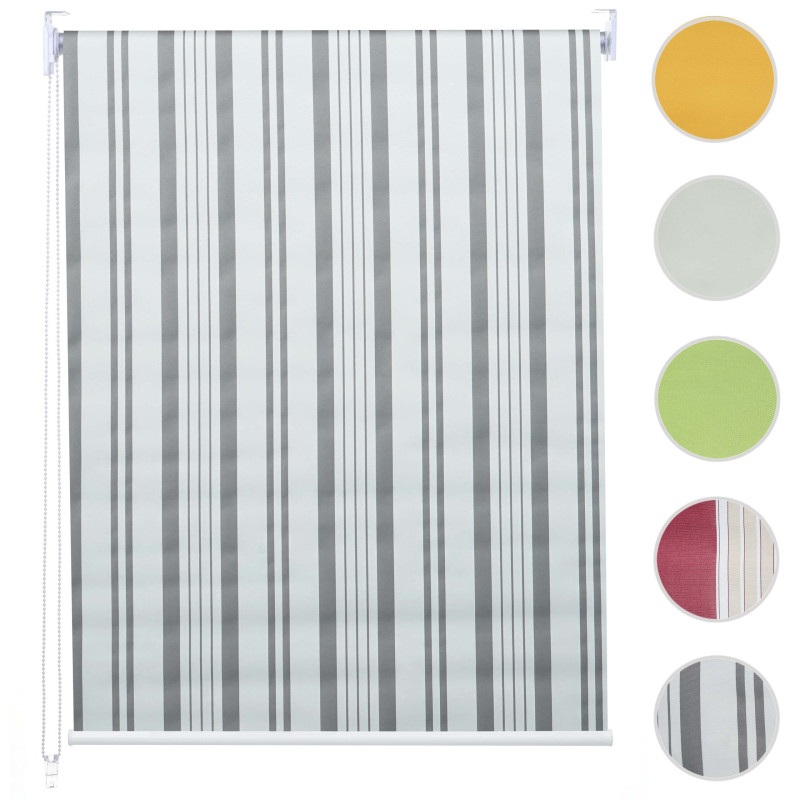 Store à enrouleur pour fenêtres, avec chaîne, avec perçage, isolation, opaque, 90 x 230 - gris/blanc