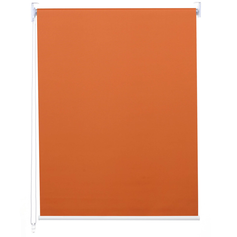 Store à enrouleur pour fenêtres, avec chaîne, avec perçage, isolation, opaque, 90 x 230 - orange
