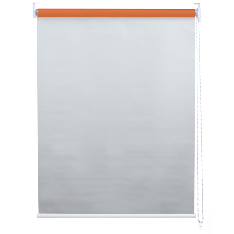 Store à enrouleur pour fenêtres, avec chaîne, avec perçage, isolation, opaque, 90 x 230 - orange