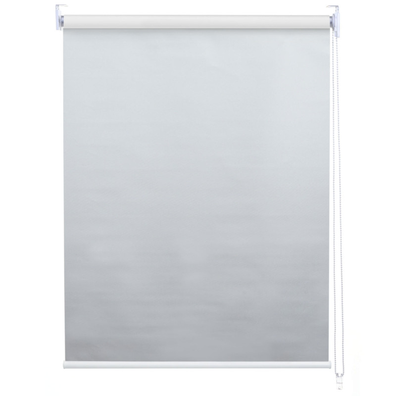 Store à enrouleur pour fenêtres, avec chaîne, avec perçage, isolation, opaque, 90 x 230 - blanc
