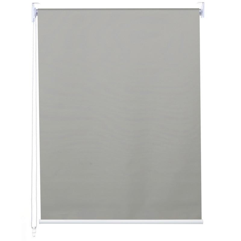 Store à enrouleur pour fenêtres, avec chaîne, avec perçage, isolation, opaque, 90 x 230 - gris