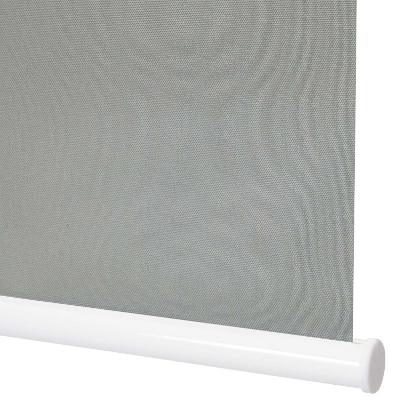 Store à enrouleur pour fenêtres, avec chaîne, avec perçage, isolation, opaque, 90 x 230 - gris