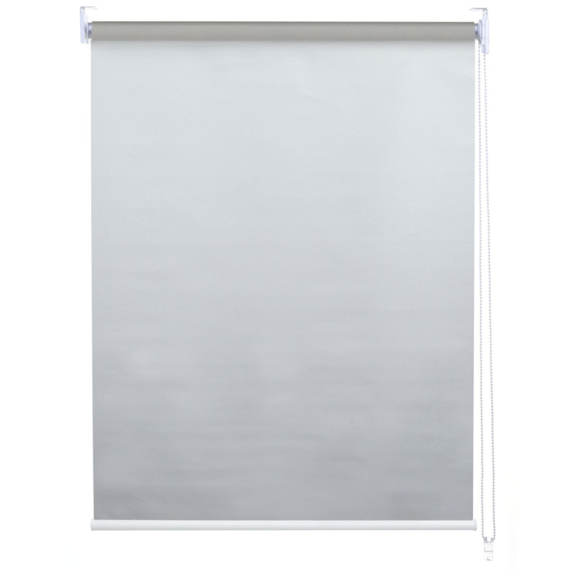 Store à enrouleur pour fenêtres, avec chaîne, avec perçage, isolation, opaque, 90 x 230 - gris