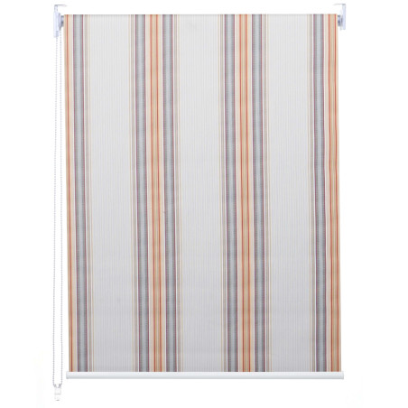 Store à enrouleur pour fenêtres, avec chaîne, avec perçage, opaque, 90 x 230 - gris/marron/orange