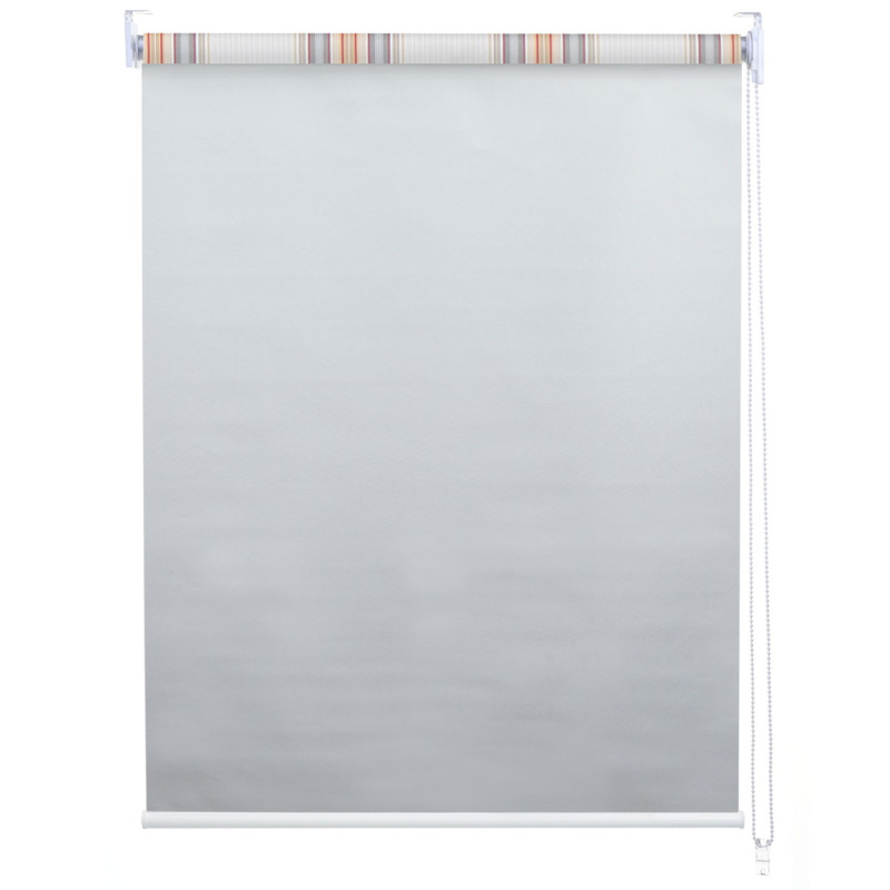 Store à enrouleur pour fenêtres, avec chaîne, avec perçage, opaque, 90 x 230 - gris/marron/orange