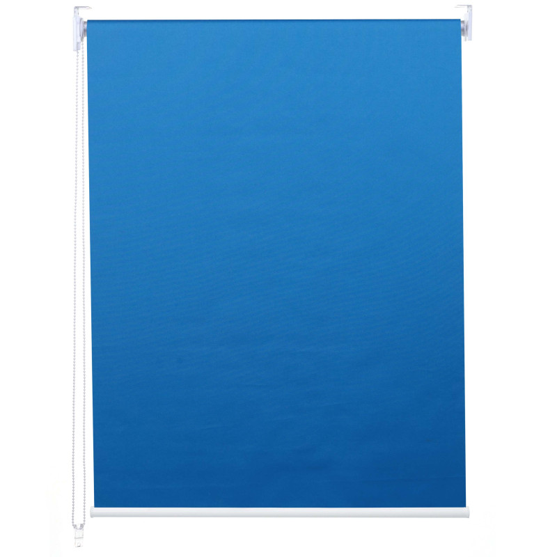 Store à enrouleur pour fenêtres, avec chaîne, avec perçage, isolation, opaque, 90 x 230 - bleu