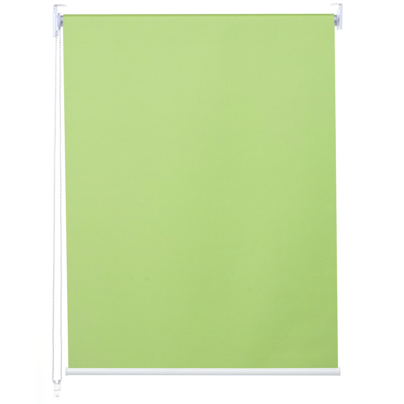 Store à enrouleur pour fenêtres, avec chaîne, avec perçage, isolation, opaque, 80 x 230 - vert clair