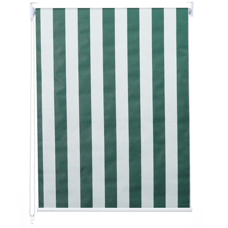 Store à enrouleur pour fenêtres, avec chaîne, avec perçage, isolation, opaque, 100 x 230 - vert/blanc