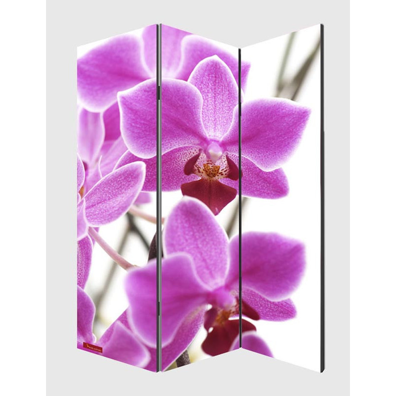 Photo écran paravent cloison de séparation de la salle ~ 180x120cm, orchidée