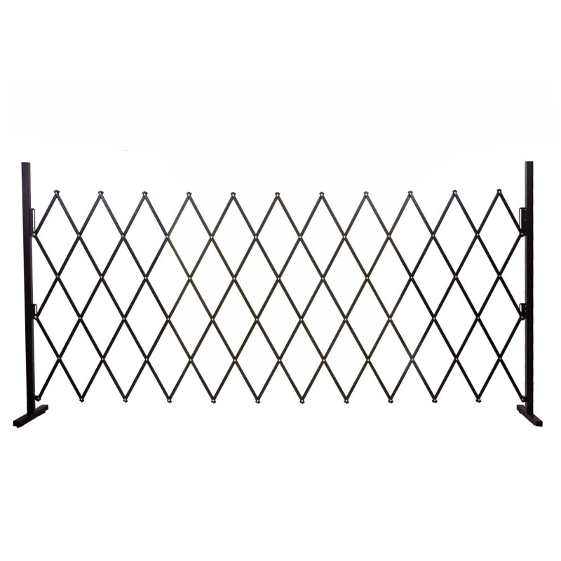 Grillage grille protectrice télescopique, aluminium marron - hauteur 153cm, largeur 36-300cm