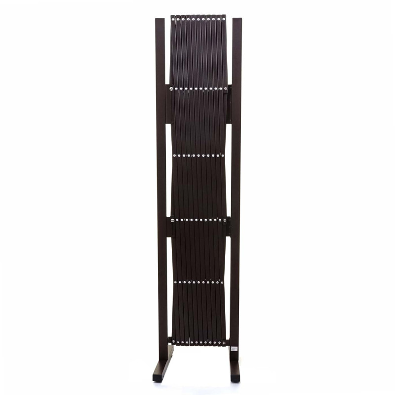 Grillage grille protectrice télescopique, aluminium marron - hauteur 153cm, largeur 36-300cm