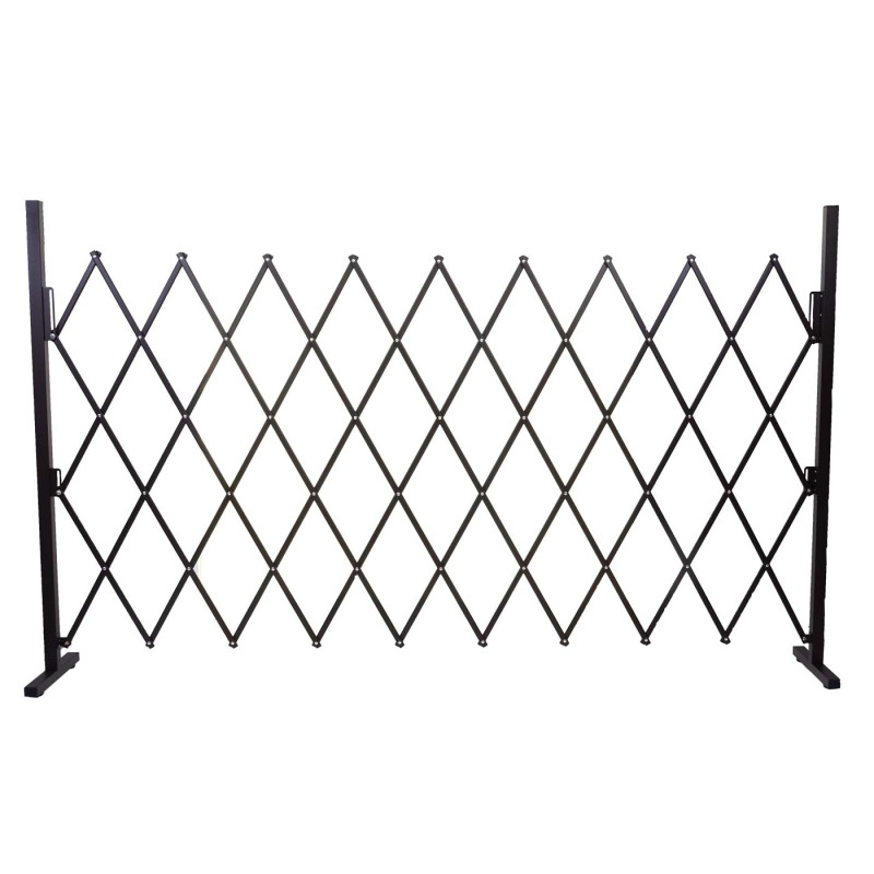 Grillage grille protectrice télescopique, aluminium marron - hauteur 153cm, largeur 32-265cm