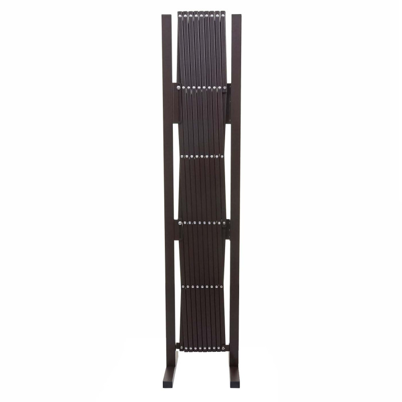 Grillage grille protectrice télescopique, aluminium marron - hauteur 153cm, largeur 32-265cm