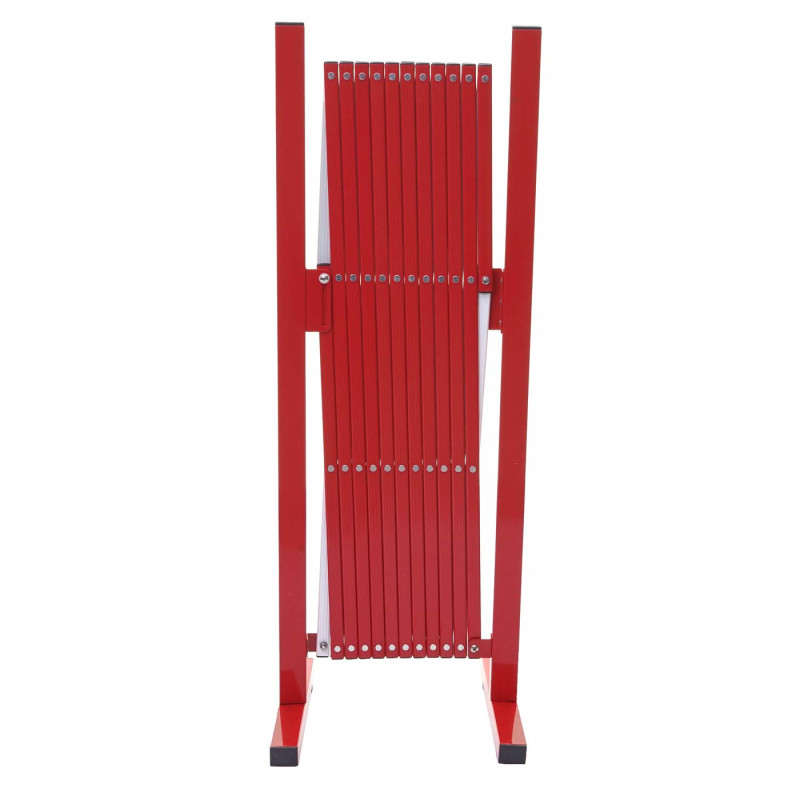 Grillage grille protectrice télescopique, aluminium rouge/blanc - hauteur 103cm, largeur 37-300cm