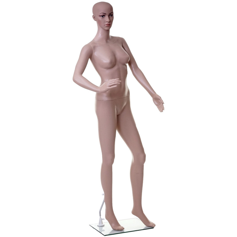 Mannequin de vitrine feminin, femme, poupée de grandeur naturelle, déco, mobile 175cm