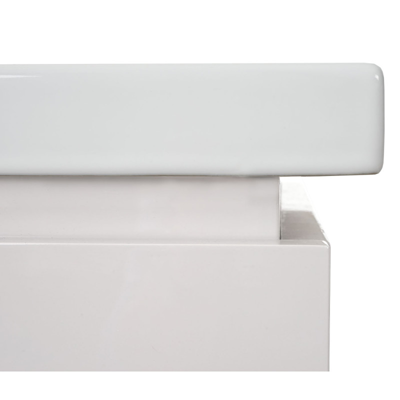 Lavabo Premium + meuble sous-lavabo lavabo, brillant 90cm - blanc