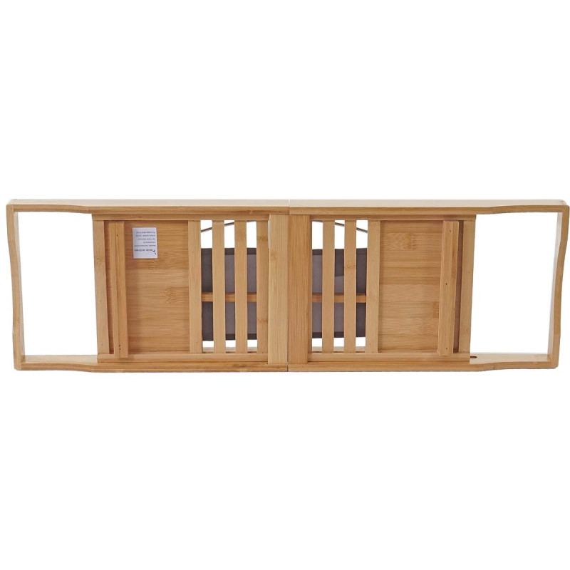 Planche pour baignoire rack de dépose, support baignoire, bambou, extractible 19x105x22cm