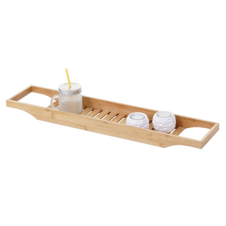 Planche pour baignoire rack de dépose, support baignoire, bambou 5x67x15cm