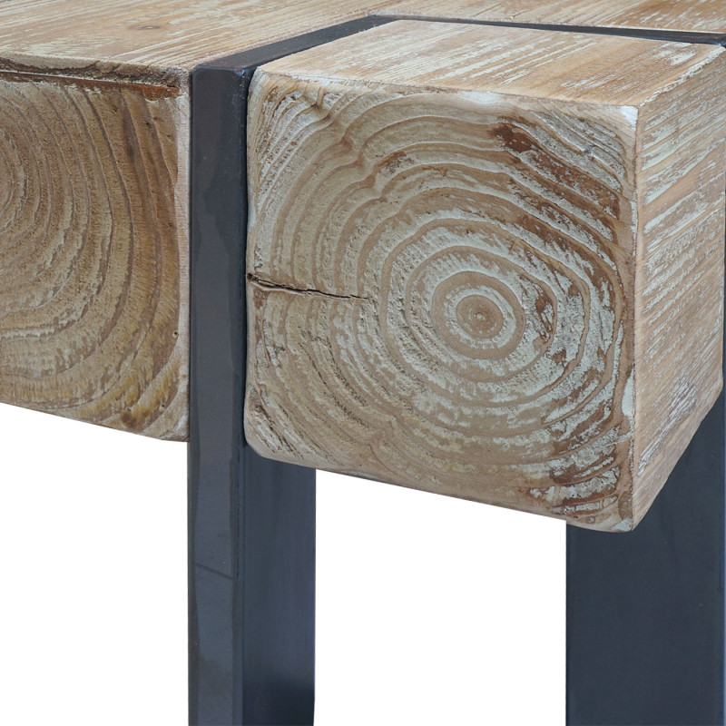 Table basse de salon table d'appoint , jardinière, bois massif de sapin rustique - 60x60cm