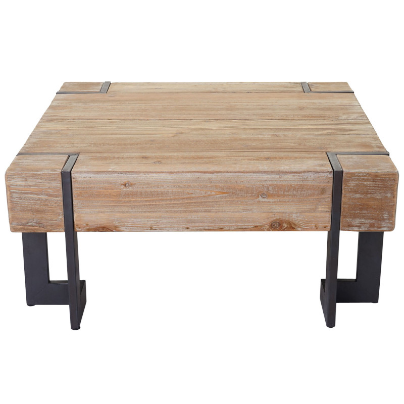 Table basse de salon table d'appoint , jardinière, bois massif de sapin rustique - 60x60cm