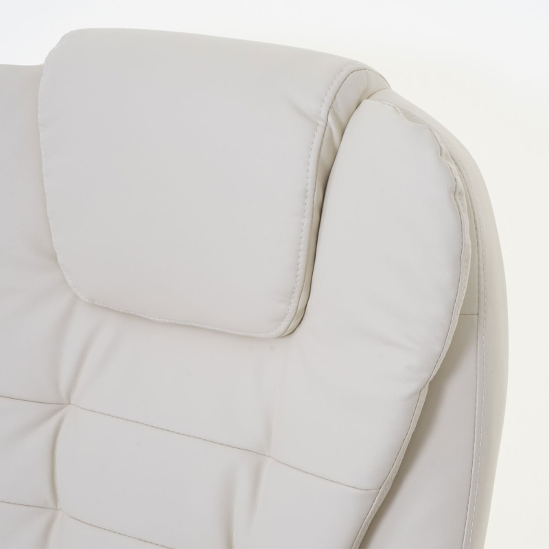 Fauteuil de bureau de massage Blackburn, fauteuil de massage pivotant simili cuir - crème