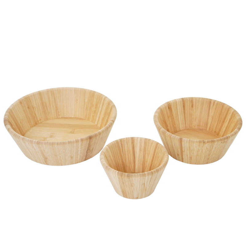 Set de 3 bols bambou, empilables