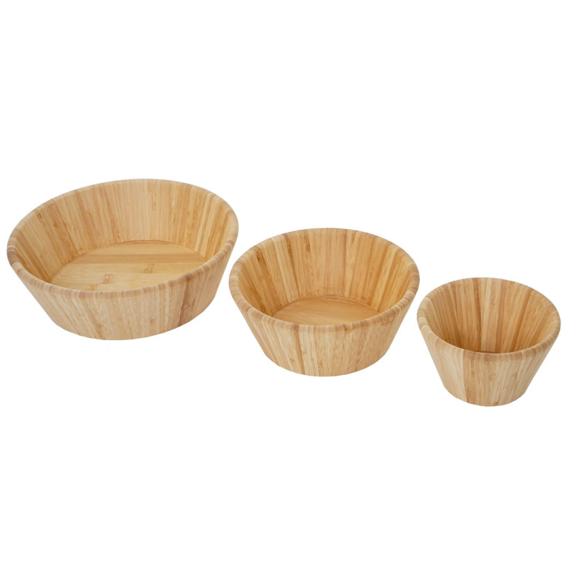 Set de 3 bols bambou, empilables