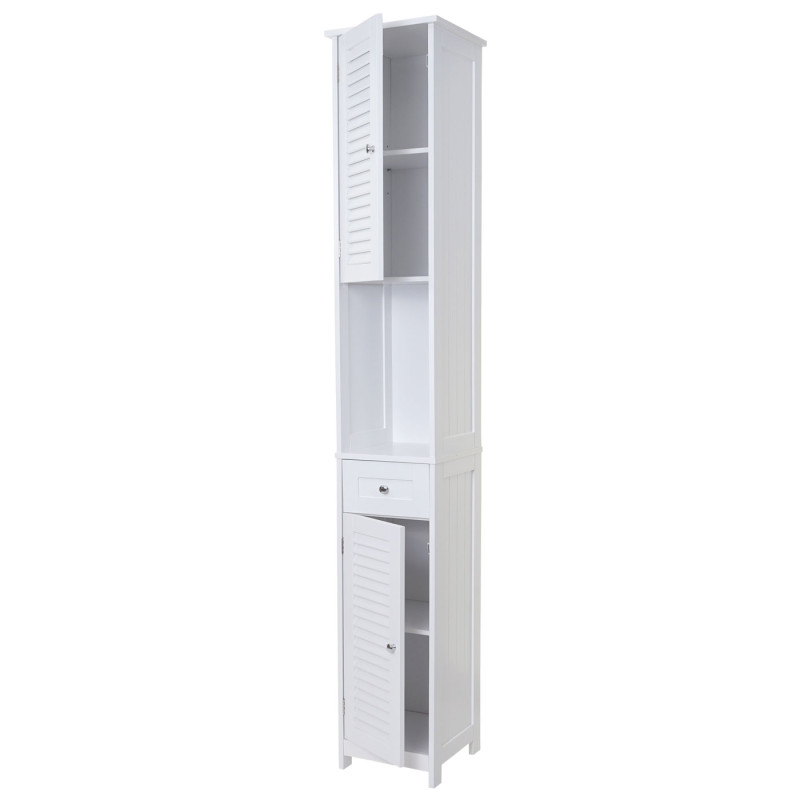 Armoire haute de salle de bains 196x32cm, blanc