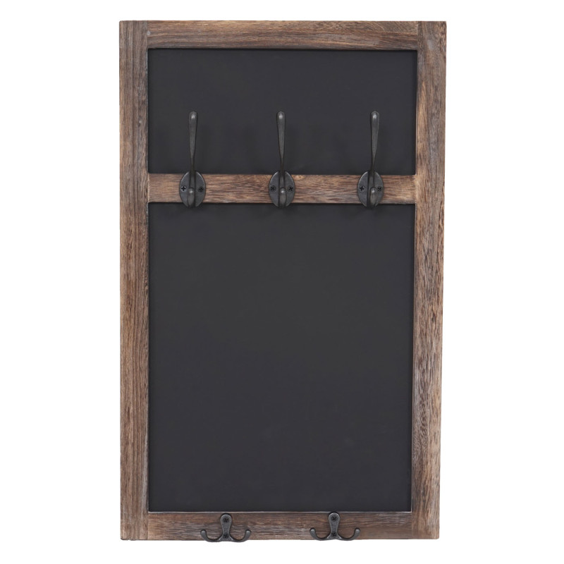 Portemanteau mural tableau noir, 55x34cm - brun, shabby