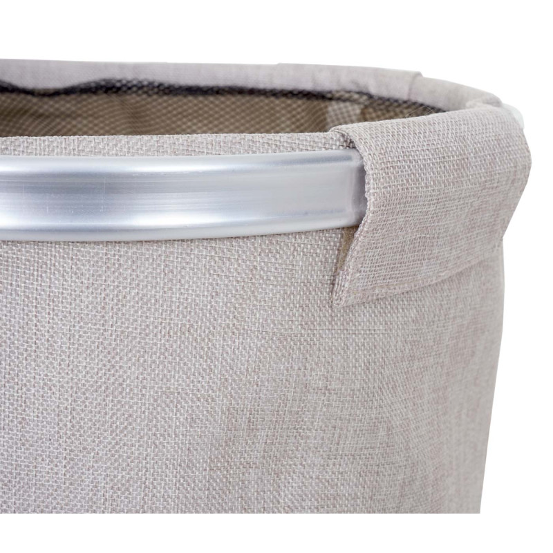 Sac de lavage avec filet, pliable, 55x39cm, 65l - beige