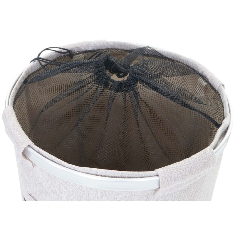 Sac de lavage avec filet, pliable, 55x39cm, 65l - beige