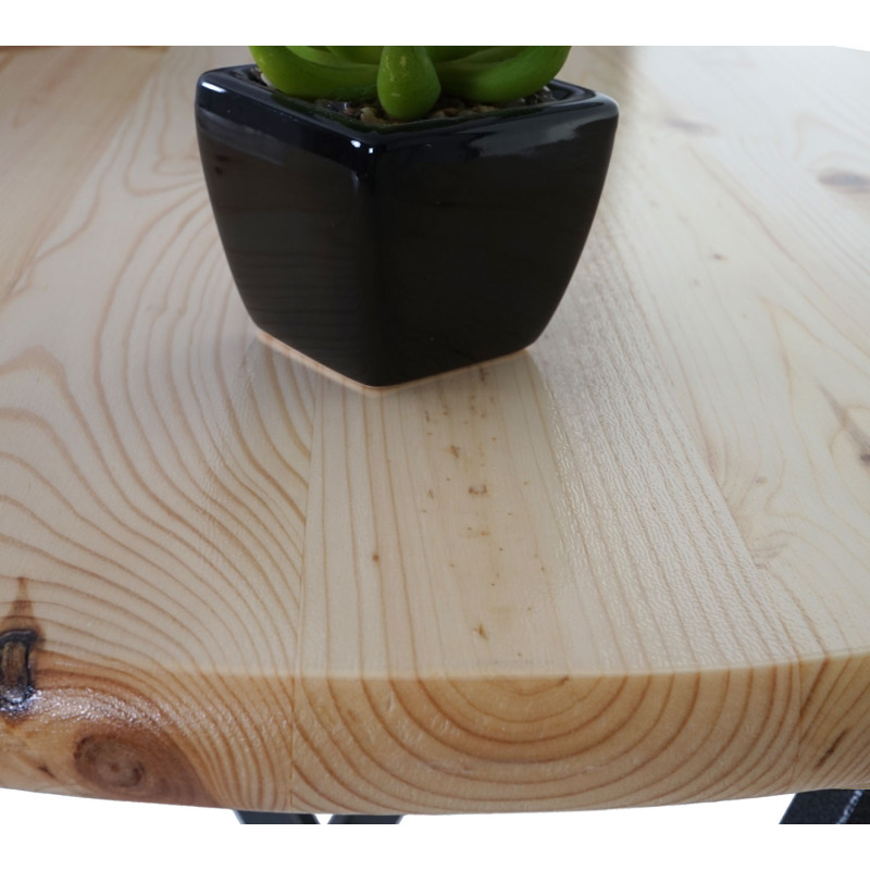 Table haute pin, bois massif laqué, 110x70cm