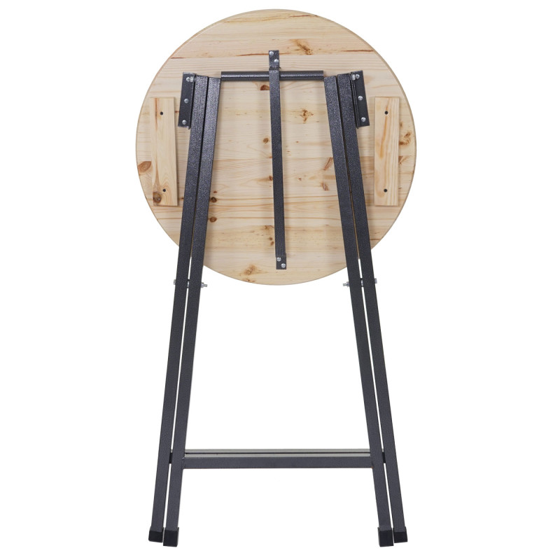 Table haute pin, bois massif laqué, 110x70cm