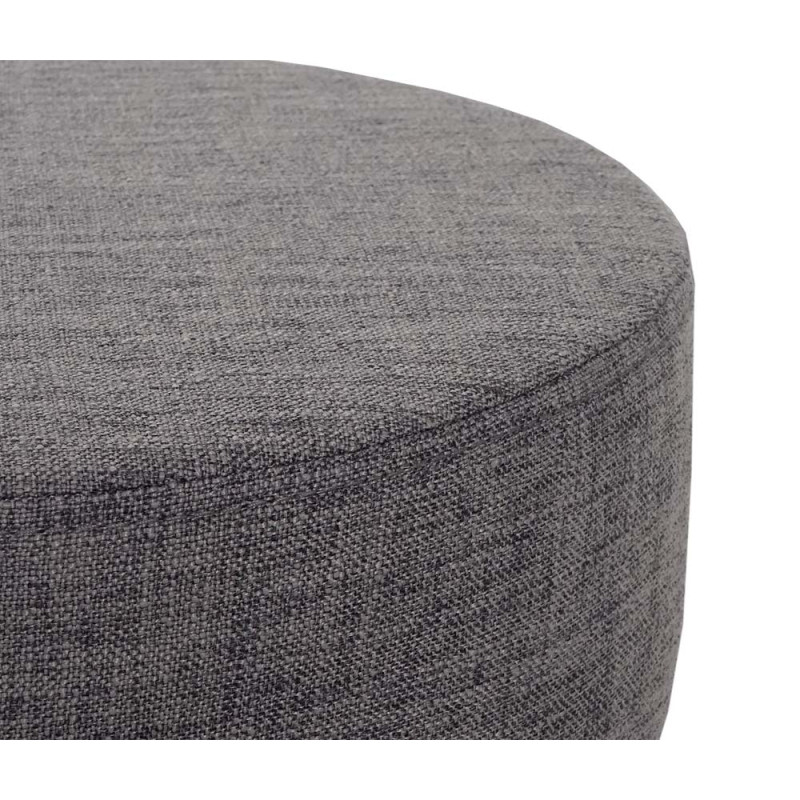 2x Tabouret hauteur réglable, Ø 35 cm, tissu - gris