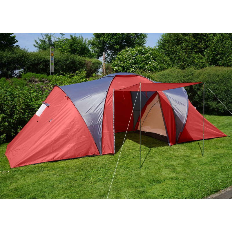 Tente de camping Loksa, 4 personnes, dôme - rouge