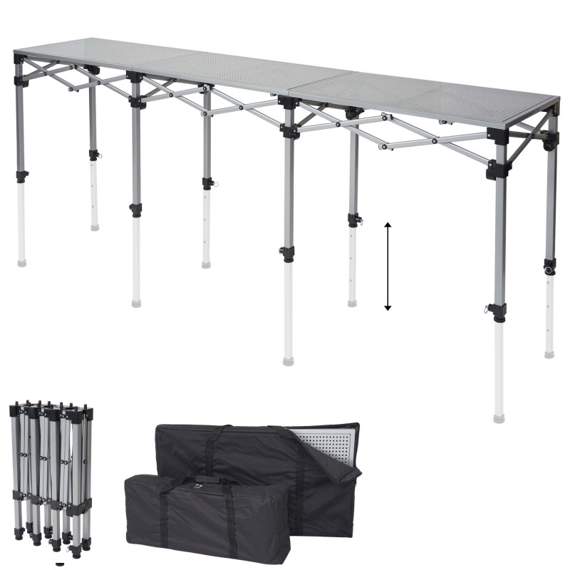 Table multifonction pliable, hauteur réglable - 270 cm
