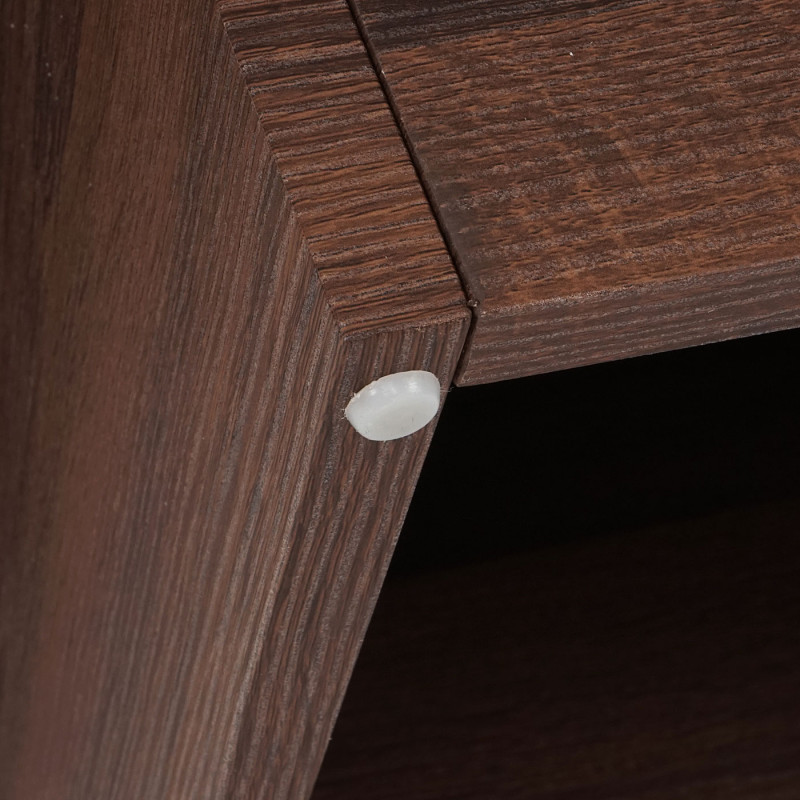 Table basse de salon structure 3D FSC 37x60x60cm - aspect chêne marron