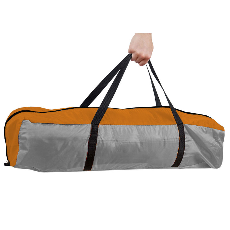 Tente de camping bivouac / igloo, tente pour festival, 6 personnes - orange/gris