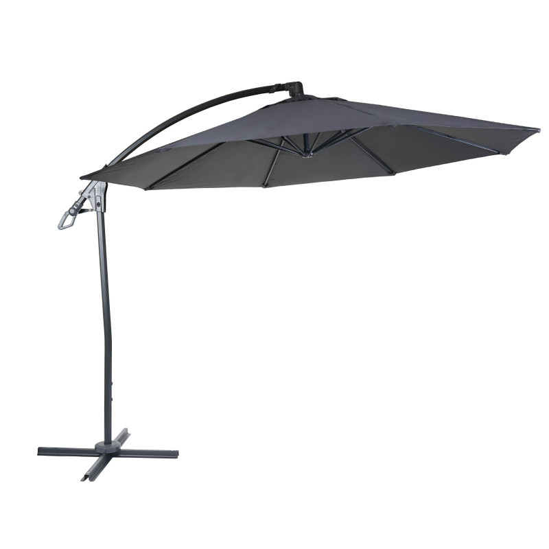 Parasol déporté de luxe Ø 3m - anthracite sans pied