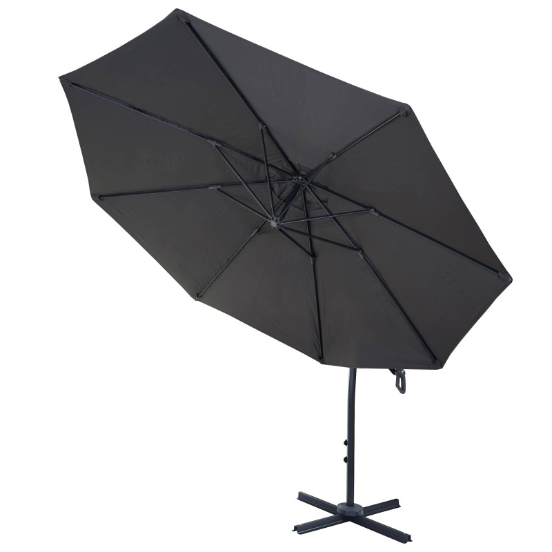 Parasol déporté de luxe Ø 3m - anthracite sans pied