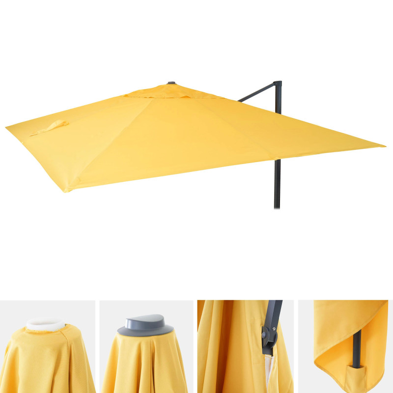 Toile de rechange pour parasol déporté 3 x 4 m - jaune