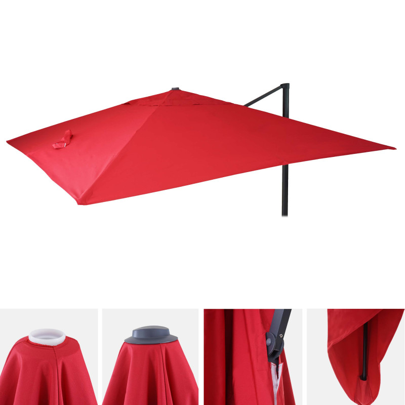 Toile de rechange pour parasol déporté 3 x 4 m - rouge