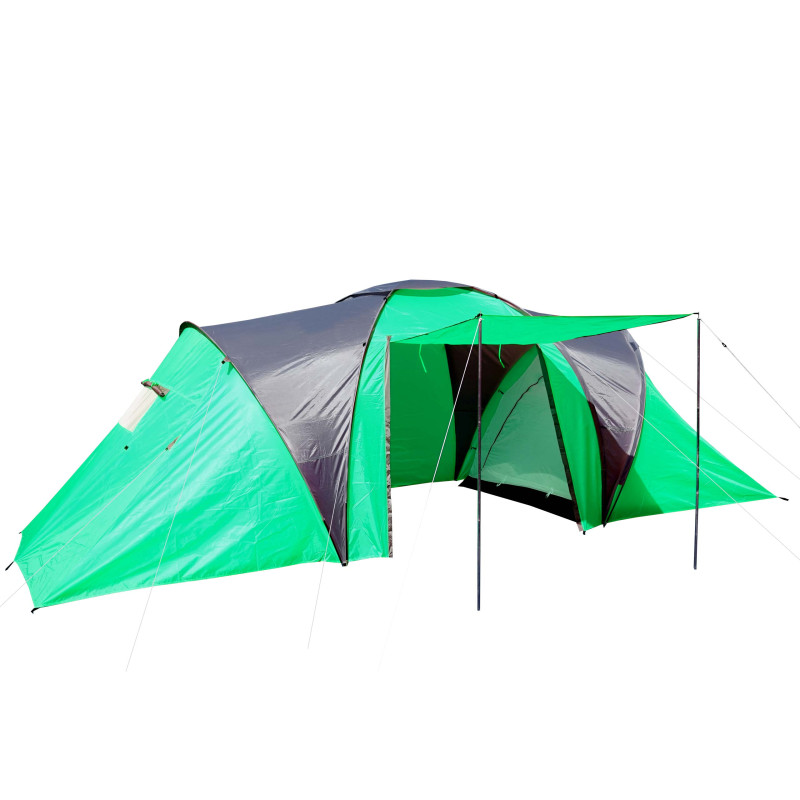 Tente de camping Loksa, 6 personnes, bivouac / igloo, tente pour festival - vert