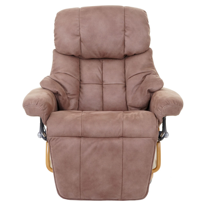 MCA fauteuil relax Calgary 2, fauteuil de télévision, tissu, charge max. 150kg - marron antique nature