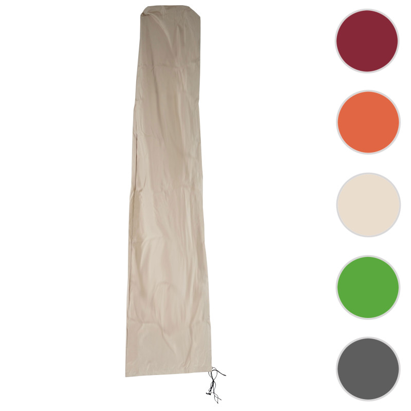 Housse de protection pour parasol jusqu'à 4,3 m (3x3 m), gaine de protection avec zip - terre cuite