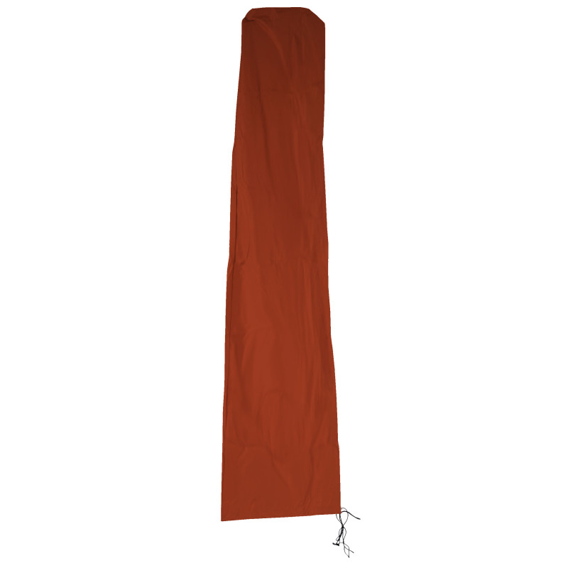 Housse de protection pour parasol jusqu'à 4,3 m (3x3 m), gaine de protection avec zip - terre cuite