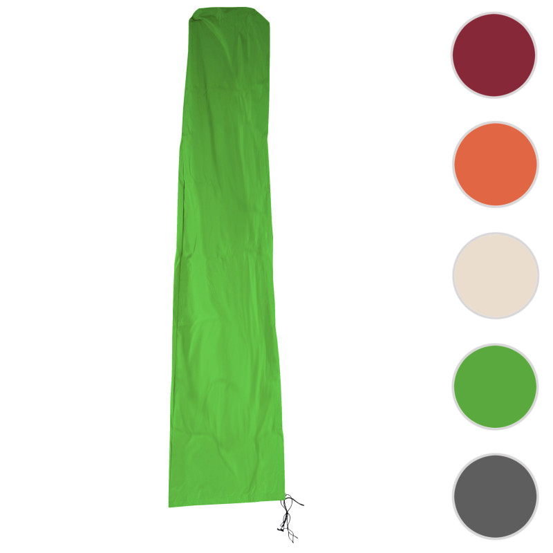 Housse de protection pour parasol jusqu'à 4,3 m (3x3 m), gaine de protection avec zip - vert