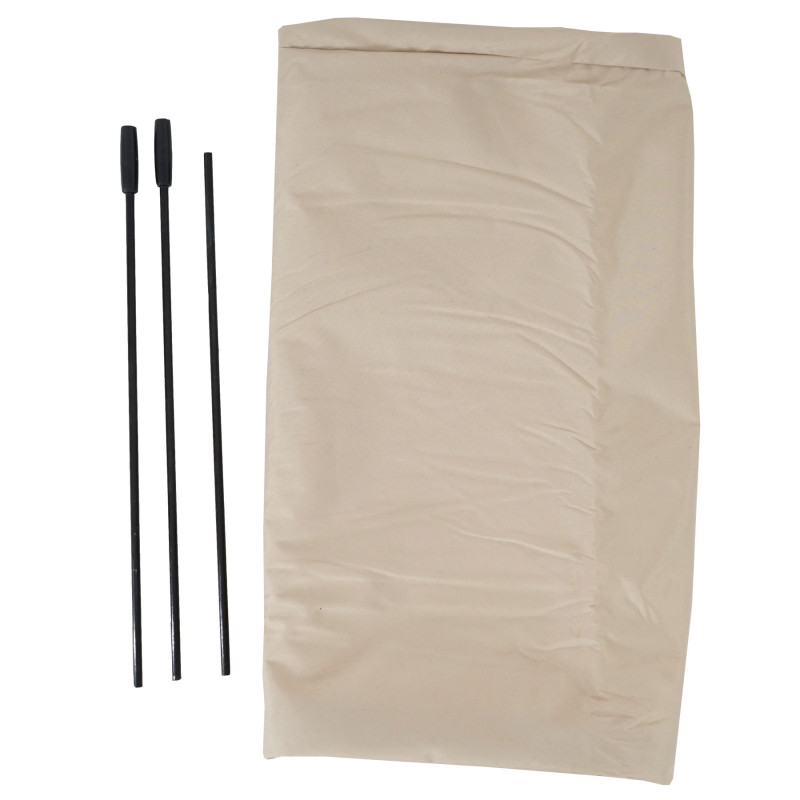 Housse de protection pour parasol déporté avec fermeture à glissière - 3x4m crème