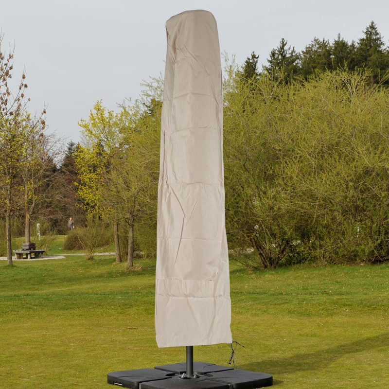 Housse de protection pour parasol déporté avec fermeture à glissière - 3x4m crème