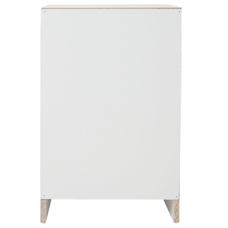 Commode Aarhus, table de chevet, 4 tiroirs 71x40x35cm - blanc